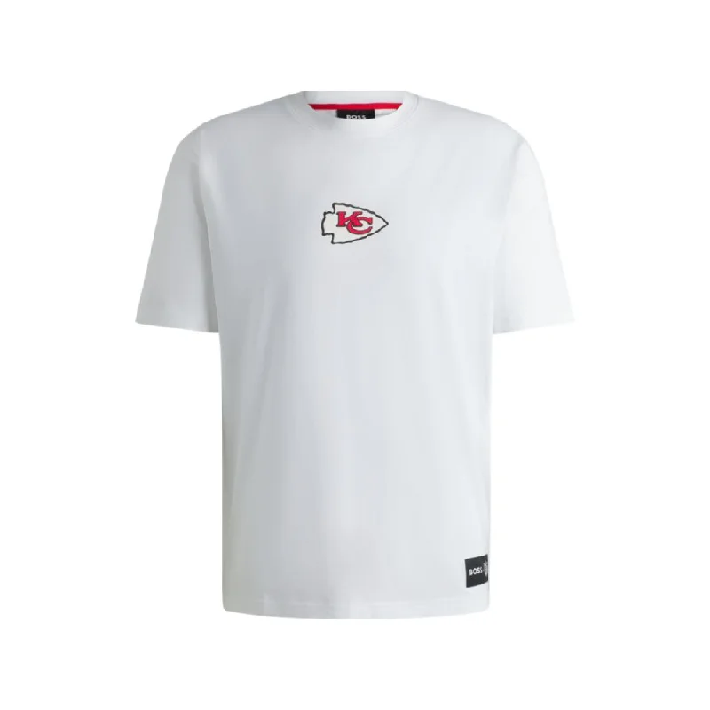 Men's slim - fit graphic t - shirts with vintage rock band printsBOSS x NFL stretch-cotton T-shirt with special branding Men's slim - fit graphic t - shirts with vintage rock band printsBOSS x NFL stretch-cotton T-shirt with special branding