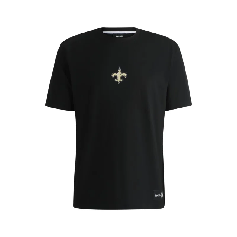 Men's slim - fit graphic t - shirts with vintage rock band printsBOSS x NFL stretch-cotton T-shirt with special branding Men's slim - fit graphic t - shirts with vintage rock band printsBOSS x NFL stretch-cotton T-shirt with special branding