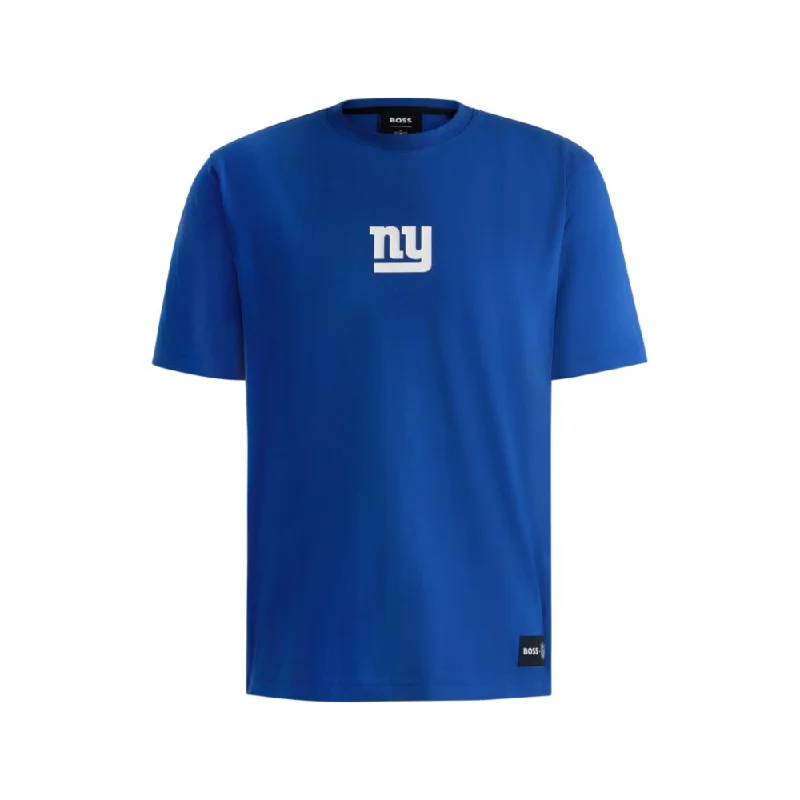 Men's antimicrobial t - shirts for odor - free freshness during travelBOSS x NFL stretch-cotton T-shirt with special branding Men's antimicrobial t - shirts for odor - free freshness during travelBOSS x NFL stretch-cotton T-shirt with special branding