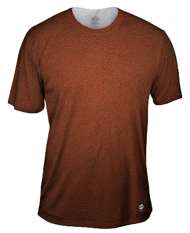 Men's v - neck muscle t - shirts for a body - building aestheticBrown Football Leather Men's v - neck muscle t - shirts for a body - building aestheticBrown Football Leather
