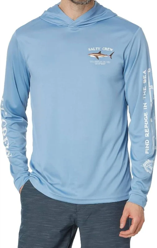 Men's mock - neck t - shirts with a modern and sleek styleBruce Hood Sunshirt In Marine Blue Men's mock - neck t - shirts with a modern and sleek styleBruce Hood Sunshirt In Marine Blue