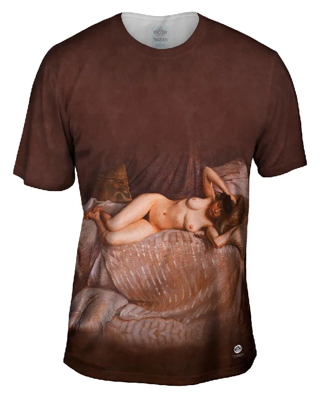 Men's slim - fit graphic t - shirts with vintage rock band printsCaillebotte Gustave - "Femme Nue Etendue Sur Un Divan" Men's slim - fit graphic t - shirts with vintage rock band printsCaillebotte Gustave - "Femme Nue Etendue Sur Un Divan"