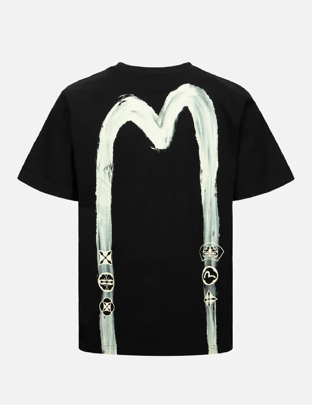 Men's thermal t - shirts with a high - neck design for cold weatherCalligraphy Daicock Print Regular Fit T-Shirt Men's thermal t - shirts with a high - neck design for cold weatherCalligraphy Daicock Print Regular Fit T-Shirt