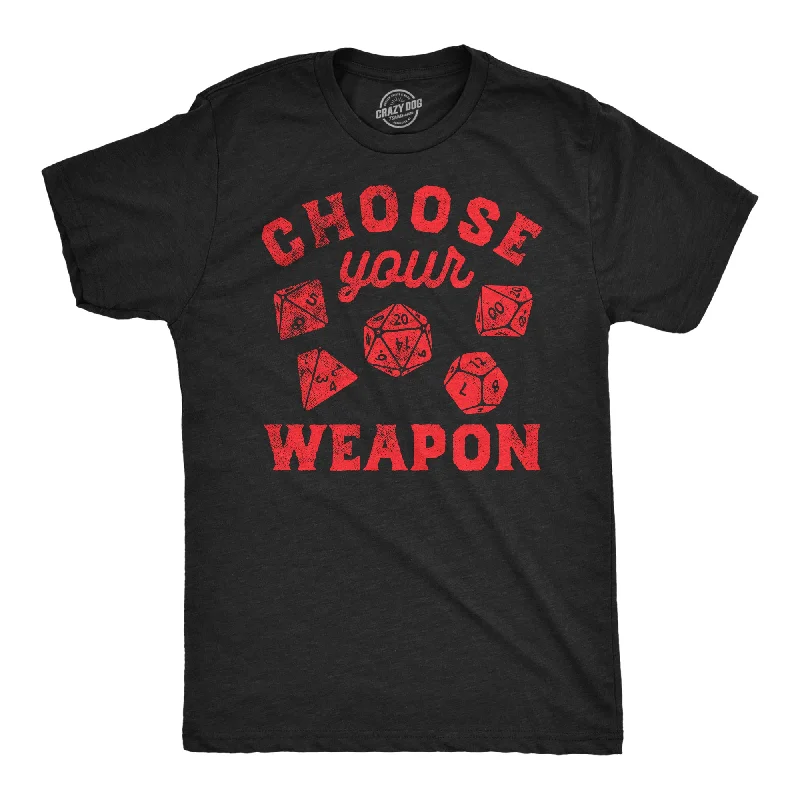 Men's distressed denim - look t - shirts with a rugged appealChoose Your Weapon Men's T Shirt Men's distressed denim - look t - shirts with a rugged appealChoose Your Weapon Men's T Shirt