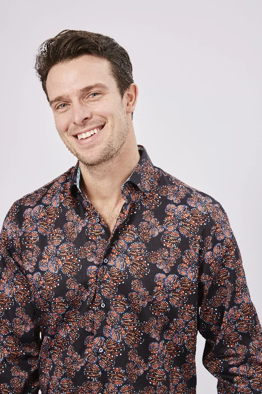 Men's tie - dye t - shirts with a bohemian styleCircular Daggers and Dots Shirt
