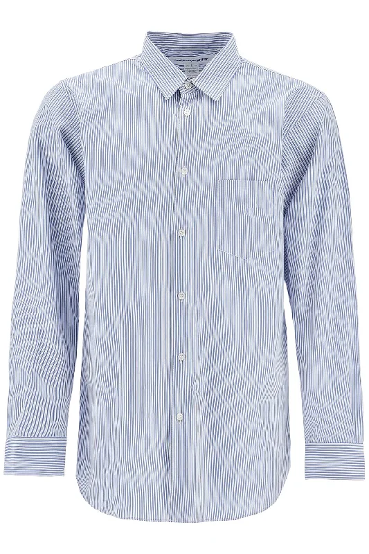 Men's thermal t - shirts with a high - neck design for cold weatherComme Des Garcons Shirt Men's 'Strong Will' Striped Men's thermal t - shirts with a high - neck design for cold weatherComme Des Garcons Shirt Men's 'Strong Will' Striped