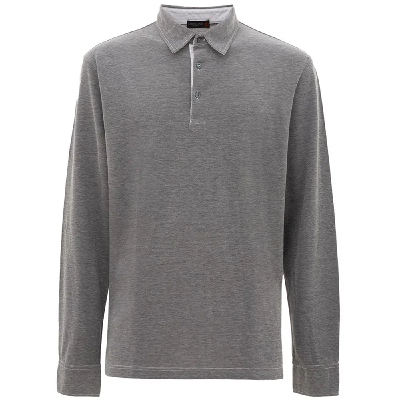 Men's button - front t - shirts with a unique artistic printCorneliani Cotton Polo Men's Shirt Men's button - front t - shirts with a unique artistic printCorneliani Cotton Polo Men's Shirt