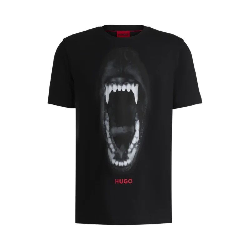 Men's ribbed t - shirts with a textured finish for added styleCotton-jersey regular-fit T-shirt with animal graphic Men's ribbed t - shirts with a textured finish for added styleCotton-jersey regular-fit T-shirt with animal graphic