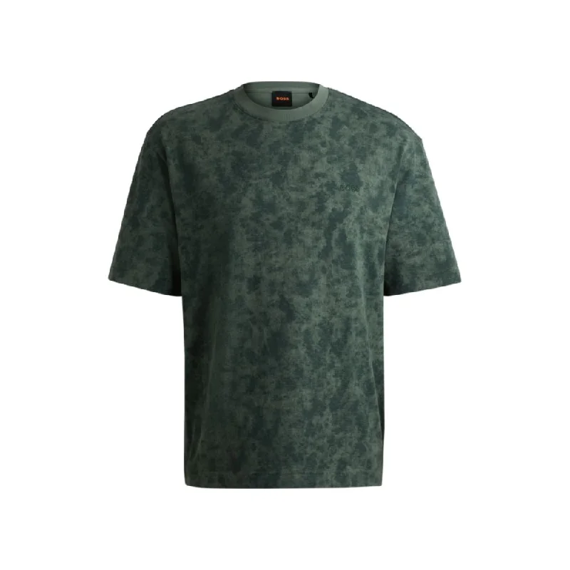 Men's tie - dye t - shirts with a bohemian styleCotton-jersey T-shirt with all-over seasonal print Men's tie - dye t - shirts with a bohemian styleCotton-jersey T-shirt with all-over seasonal print