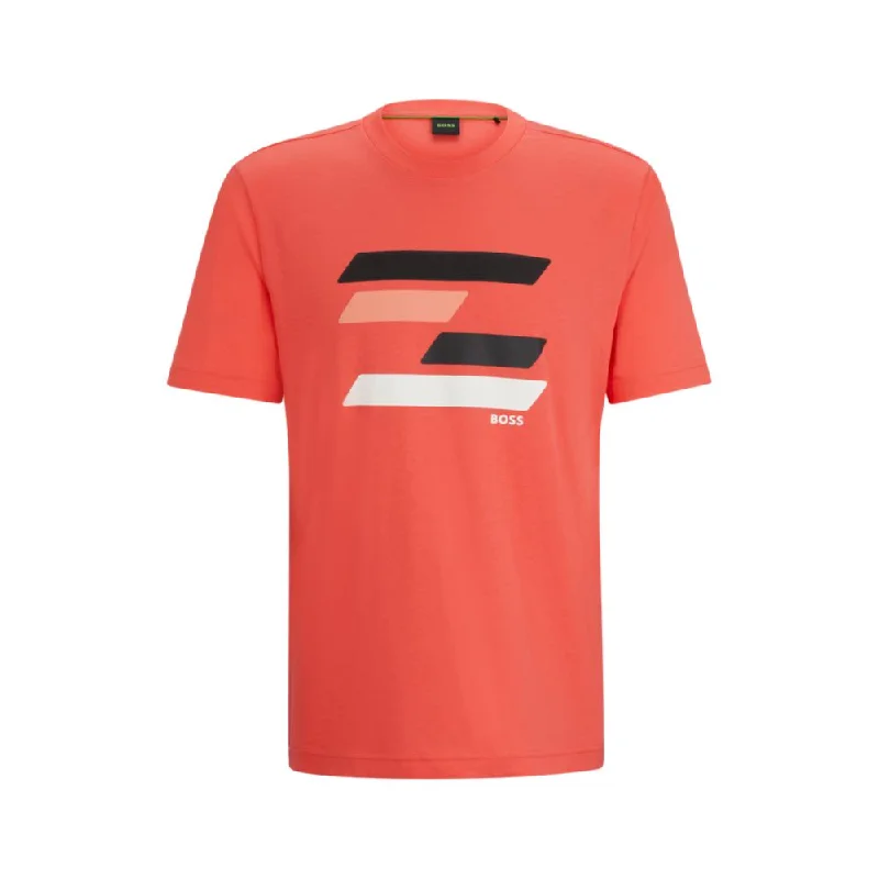 Men's eco - friendly recycled t - shirts for sustainable fashion choicesCotton-jersey T-shirt with flag-inspired artwork Men's eco - friendly recycled t - shirts for sustainable fashion choicesCotton-jersey T-shirt with flag-inspired artwork