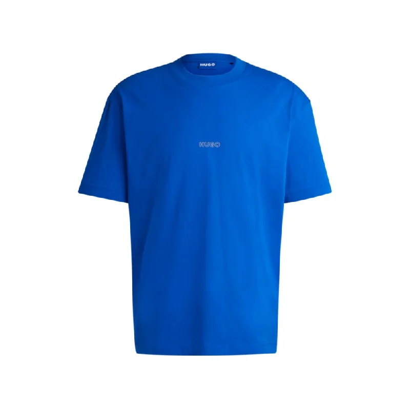 Men's short - sleeve linen t - shirts for summer beach outingsCotton-jersey T-shirt with outline logos Men's short - sleeve linen t - shirts for summer beach outingsCotton-jersey T-shirt with outline logos
