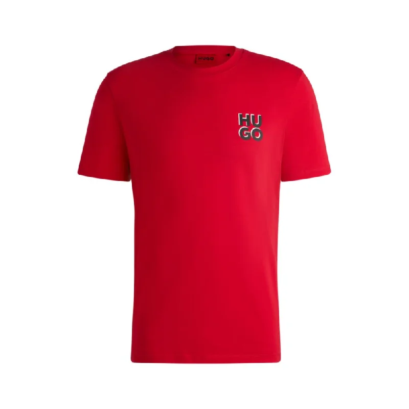 Men's antimicrobial t - shirts for odor - free freshness during travelCotton-jersey T-shirt with stacked logo print Men's antimicrobial t - shirts for odor - free freshness during travelCotton-jersey T-shirt with stacked logo print