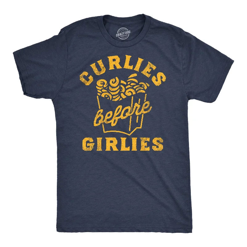 Men's ribbed t - shirts with a textured finish for added styleCurlies Before Girlies Men's T Shirt Men's ribbed t - shirts with a textured finish for added styleCurlies Before Girlies Men's T Shirt