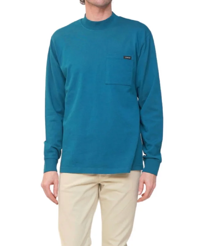 Men's lightweight performance t - shirts for running marathonsDekalb Mockneck Tee In Blue Men's lightweight performance t - shirts for running marathonsDekalb Mockneck Tee In Blue