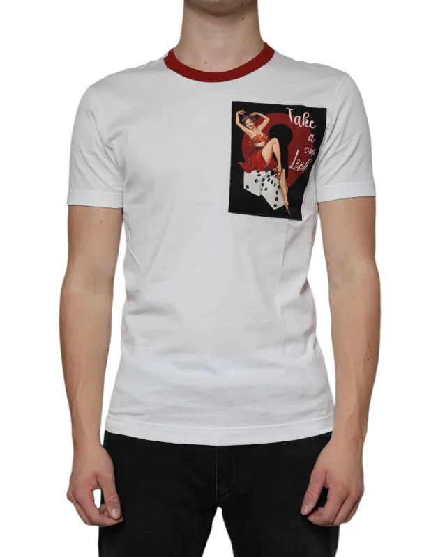 Men's slim - fit graphic t - shirts with vintage rock band printsDolce & Gabbana Graphic Print Cotton Crew Neck Men's T-shirt (Pre-Owned) Men's slim - fit graphic t - shirts with vintage rock band printsDolce & Gabbana Graphic Print Cotton Crew Neck Men's T-shirt (Pre-Owned)
