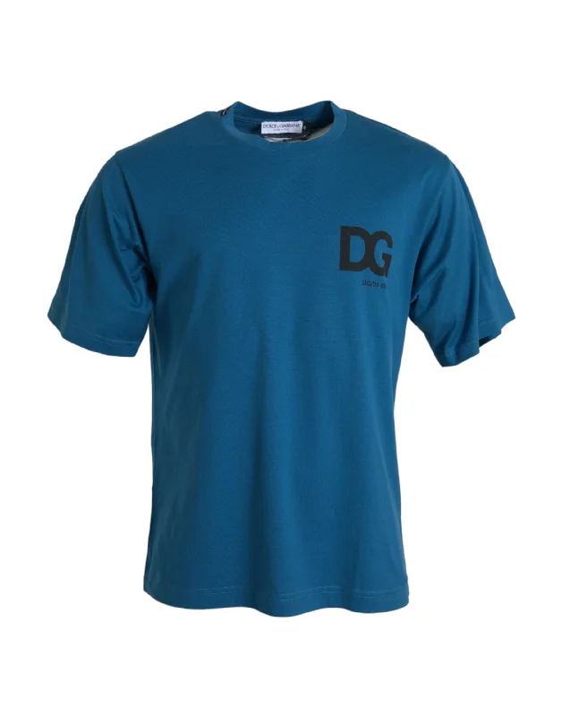 Men's mock - neck t - shirts with a modern and sleek styleDolce & Gabbana Logo Round Neck Short Sleeves Men's T-shirt Men's mock - neck t - shirts with a modern and sleek styleDolce & Gabbana Logo Round Neck Short Sleeves Men's T-shirt
