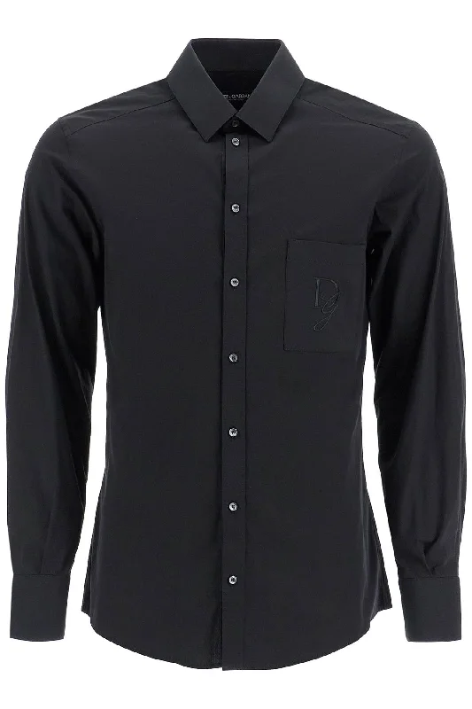 Men's button - front t - shirts with a unique artistic printDolce & Gabbana Men's Embroide Pocket Shirt With Men's button - front t - shirts with a unique artistic printDolce & Gabbana Men's Embroide Pocket Shirt With