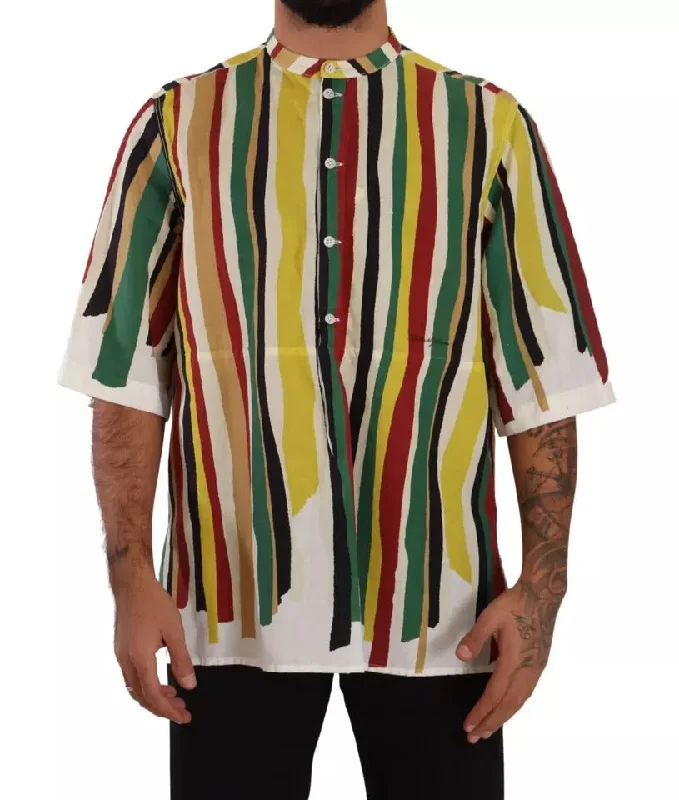 Men's v - neck muscle t - shirts for a body - building aestheticDolce & Gabbana multi Striped Linen Cotton Men's Shirt (Pre-Owned) Men's v - neck muscle t - shirts for a body - building aestheticDolce & Gabbana multi Striped Linen Cotton Men's Shirt (Pre-Owned)