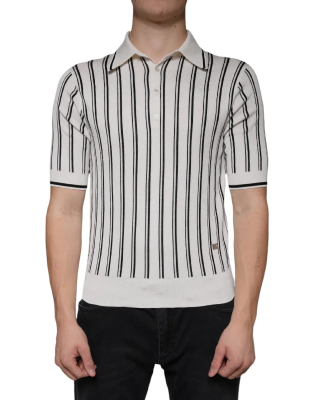 Men's lightweight performance t - shirts for running marathonsDolce & Gabbana Stripe Polo Short Sleeve Men's T-shirt Men's lightweight performance t - shirts for running marathonsDolce & Gabbana Stripe Polo Short Sleeve Men's T-shirt
