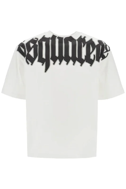 Men's button - front t - shirts with a unique artistic printDsqua2 Men's Loose Logo Print T-Shirt With Men's button - front t - shirts with a unique artistic printDsqua2 Men's Loose Logo Print T-Shirt With