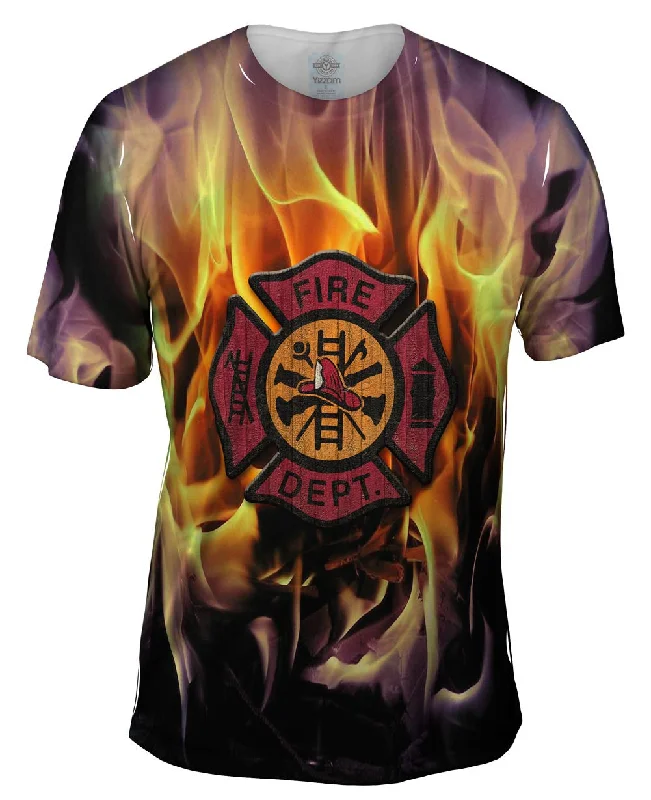 Men's distressed denim - look t - shirts with a rugged appealEmblem Roast