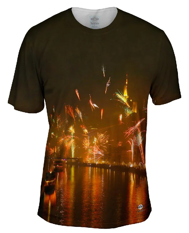 Men's antimicrobial t - shirts for odor - free freshness during travelFrankfurt Fireworks Men's antimicrobial t - shirts for odor - free freshness during travelFrankfurt Fireworks