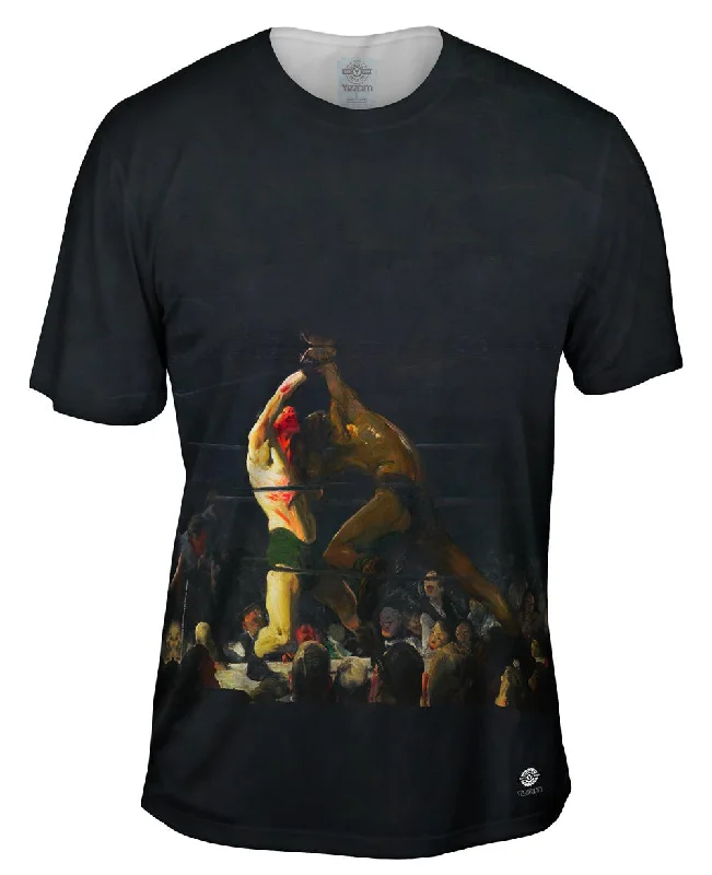 Men's button - front t - shirts with a unique artistic printGeorge Bellows - "Both Members of This Club" (1909) Men's button - front t - shirts with a unique artistic printGeorge Bellows - "Both Members of This Club" (1909)