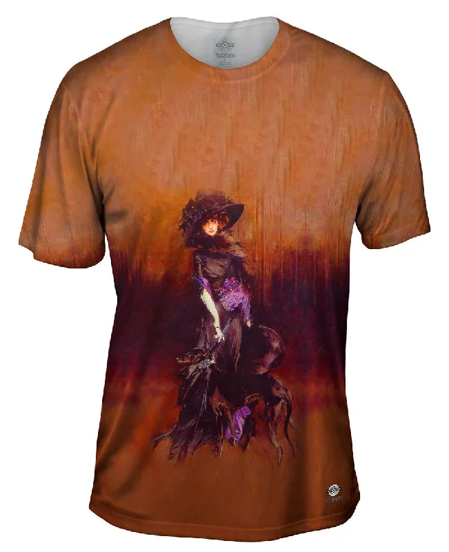 Men's smart - casual checkered t - shirts for semi - formal occasionsGiovanni Boldini - "La Marchesa Luisa Casati" (1908) Men's smart - casual checkered t - shirts for semi - formal occasionsGiovanni Boldini - "La Marchesa Luisa Casati" (1908)