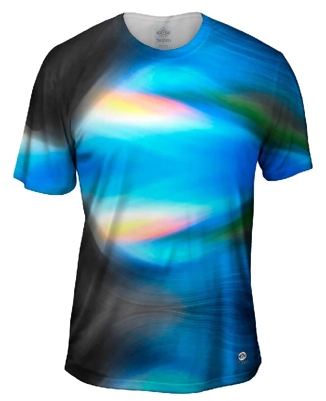 Men's printed Hawaiian t - shirts for tropical vacationsGo With The Flow Waves Abstract Men's printed Hawaiian t - shirts for tropical vacationsGo With The Flow Waves Abstract