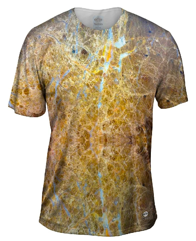 Men's thermal t - shirts with a high - neck design for cold weatherGolden Rock Marble Men's thermal t - shirts with a high - neck design for cold weatherGolden Rock Marble