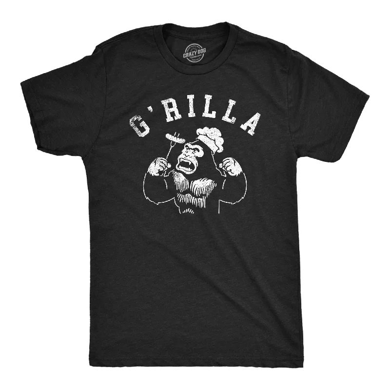 Men's short - sleeve linen t - shirts for summer beach outingsGrilla Men's T Shirt