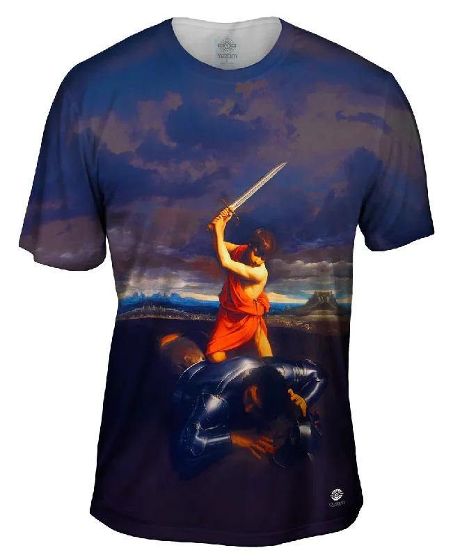 Men's ribbed t - shirts with a textured finish for added styleGuido Reni - "David and Goliath" (1610) Men's ribbed t - shirts with a textured finish for added styleGuido Reni - "David and Goliath" (1610)