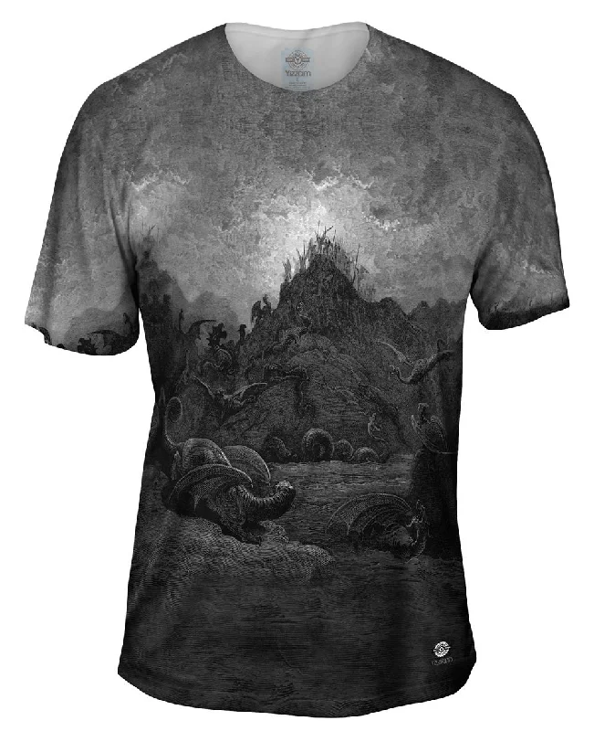 Men's button - front t - shirts with a unique artistic printGustave Dore - "Paradise Lost" Men's button - front t - shirts with a unique artistic printGustave Dore - "Paradise Lost"
