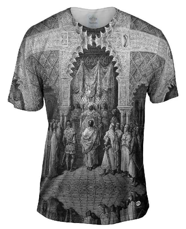 Men's eco - friendly recycled t - shirts for sustainable fashion choicesGustave Dore - "The Dishonorable Truce" (1891) Men's eco - friendly recycled t - shirts for sustainable fashion choicesGustave Dore - "The Dishonorable Truce" (1891)