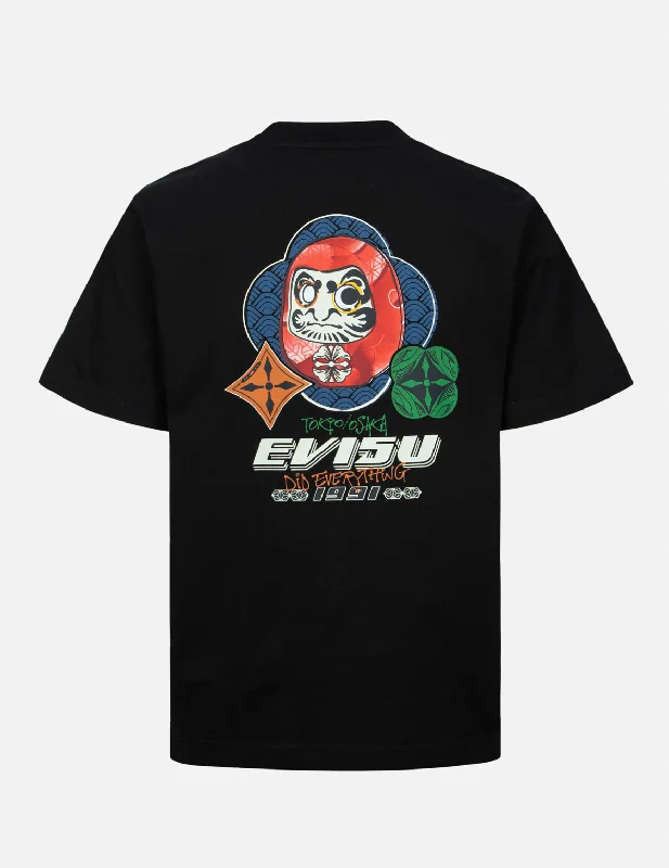 Men's v - neck muscle t - shirts for a body - building aestheticHanafuda Daruma Print Regular Fit T-Shirt Men's v - neck muscle t - shirts for a body - building aestheticHanafuda Daruma Print Regular Fit T-Shirt