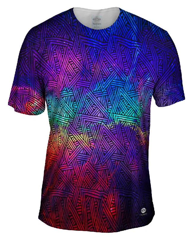 Men's organic cotton crew - neck t - shirts for everyday comfortHipster Me Wilding Triangles Men's organic cotton crew - neck t - shirts for everyday comfortHipster Me Wilding Triangles