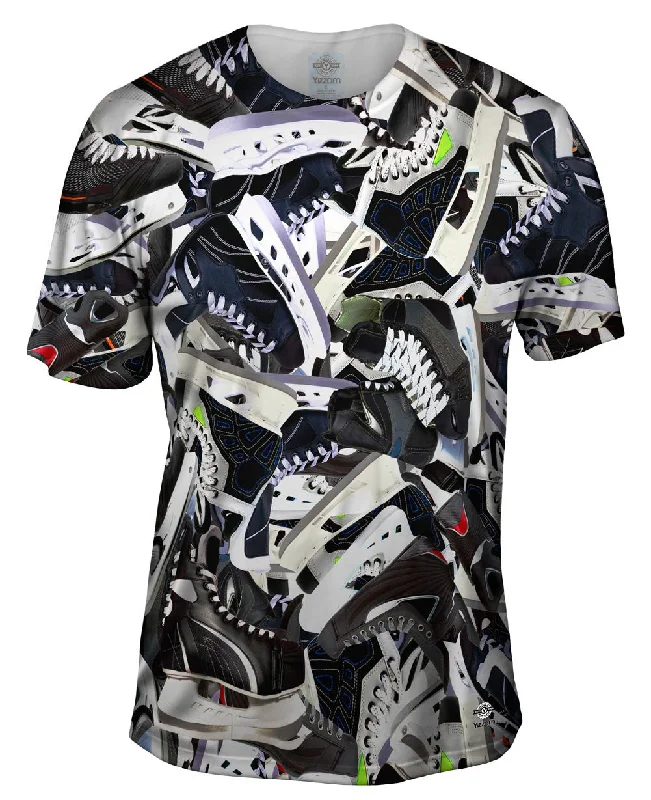 Men's v - neck muscle t - shirts for a body - building aestheticHockey Skates Pride