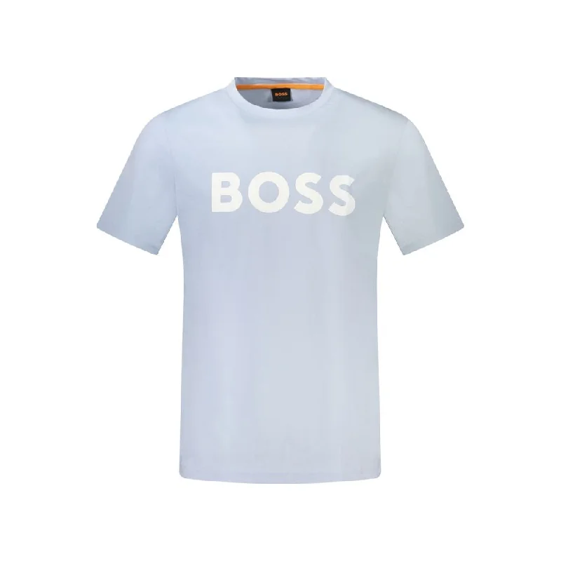 Men's ribbed t - shirts with a textured finish for added styleHugo Boss blue Cotton Men's T-Shirt Men's ribbed t - shirts with a textured finish for added styleHugo Boss blue Cotton Men's T-Shirt