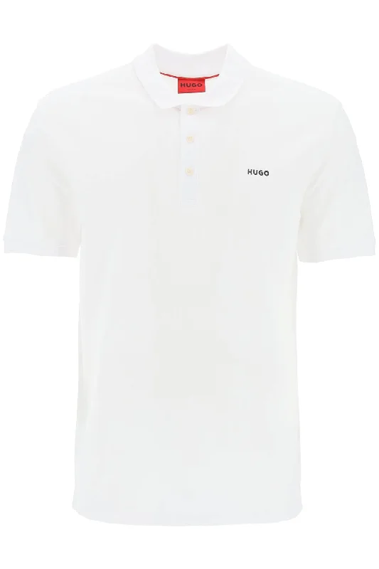 Men's thermal t - shirts with a high - neck design for cold weatherHugo Men's Cotton Piquã Donos Polo Shirt