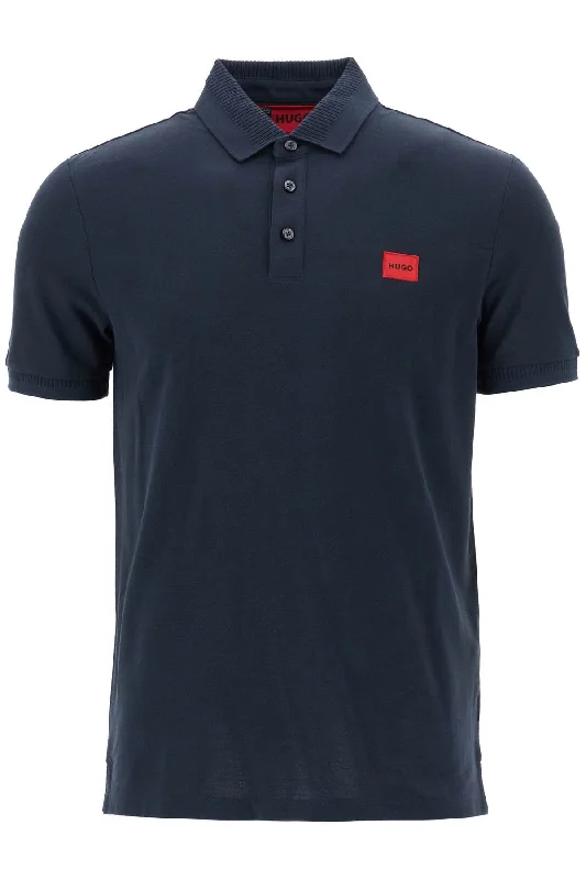 Men's distressed denim - look t - shirts with a rugged appealHugo Men's Polo Shirt With Logo Label Men's distressed denim - look t - shirts with a rugged appealHugo Men's Polo Shirt With Logo Label