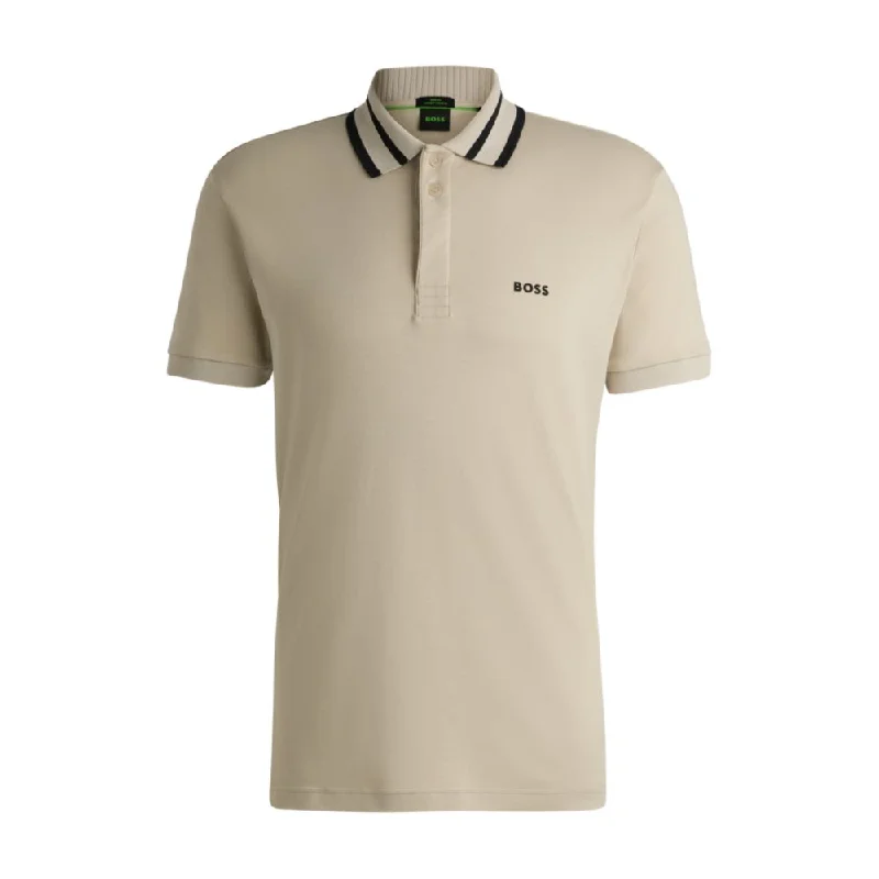 Men's distressed denim - look t - shirts with a rugged appealInterlock-cotton polo shirt with logo detail Men's distressed denim - look t - shirts with a rugged appealInterlock-cotton polo shirt with logo detail