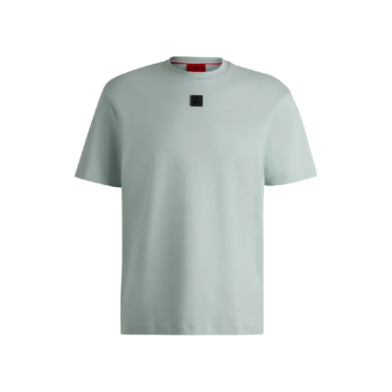 Men's v - neck muscle t - shirts for a body - building aestheticInterlock-cotton regular-fit T-shirt with stacked logo Men's v - neck muscle t - shirts for a body - building aestheticInterlock-cotton regular-fit T-shirt with stacked logo