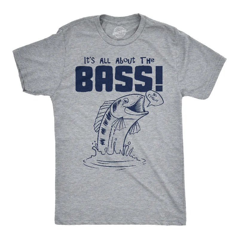 Men's short - sleeve linen t - shirts for summer beach outingsIts All About The Bass Men's T Shirt Men's short - sleeve linen t - shirts for summer beach outingsIts All About The Bass Men's T Shirt