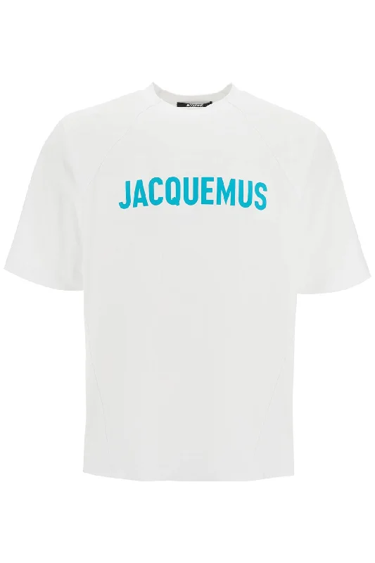 Men's long - sleeve henley t - shirts with button - down placketsJacquemus Men's The Typo T-Shirt Men's long - sleeve henley t - shirts with button - down placketsJacquemus Men's The Typo T-Shirt