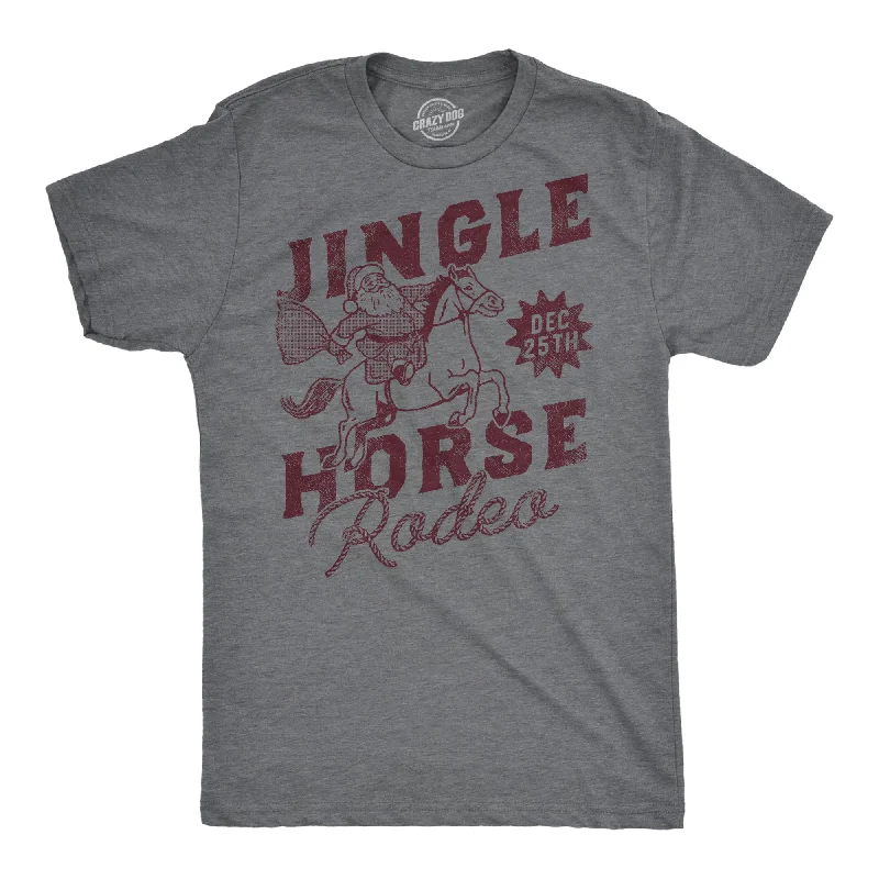 Men's slim - fit graphic t - shirts with vintage rock band printsJingle Horse Rodeo Men's T Shirt Men's slim - fit graphic t - shirts with vintage rock band printsJingle Horse Rodeo Men's T Shirt