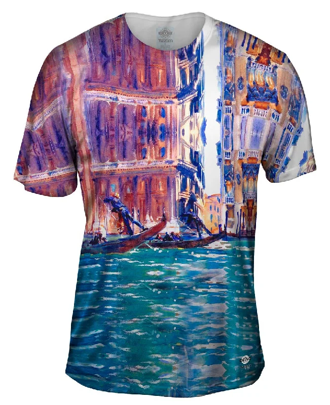 Men's lightweight performance t - shirts for running marathonsJohn Singer Sargent - "On The Canal" (1903) Men's lightweight performance t - shirts for running marathonsJohn Singer Sargent - "On The Canal" (1903)