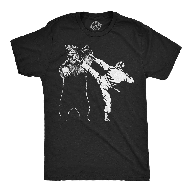 Men's UV - protection t - shirts for outdoor activities in the sunKarate Kicked Bear Men's T Shirt Men's UV - protection t - shirts for outdoor activities in the sunKarate Kicked Bear Men's T Shirt