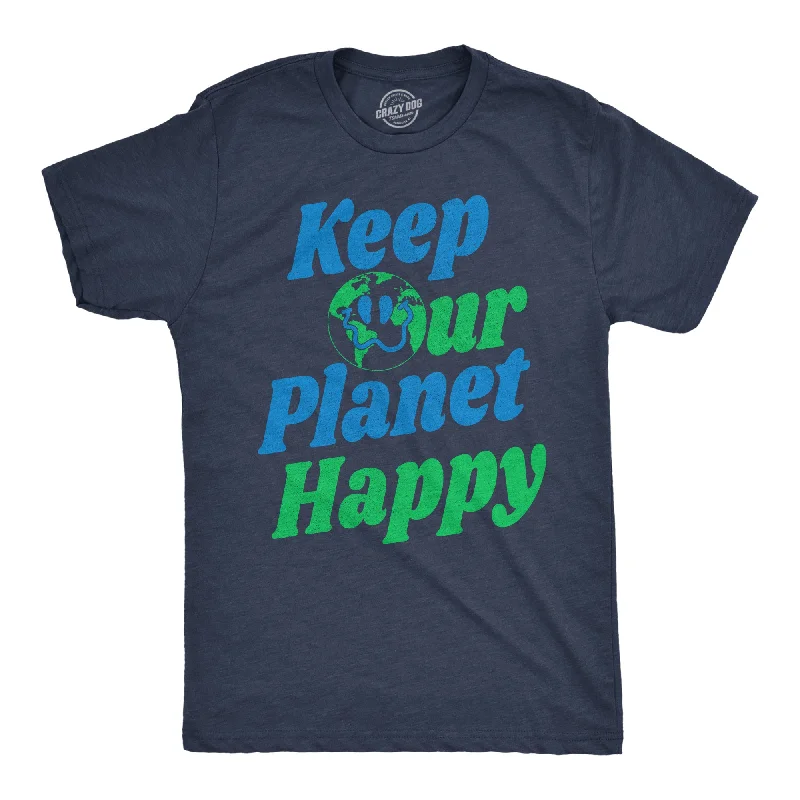 Men's v - neck muscle t - shirts for a body - building aestheticKeep Our Planet Happy Men's T Shirt Men's v - neck muscle t - shirts for a body - building aestheticKeep Our Planet Happy Men's T Shirt