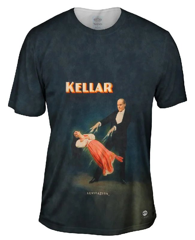 Men's antimicrobial t - shirts for odor - free freshness during travel"Kellar, Levitation, Magician Poster" Men's antimicrobial t - shirts for odor - free freshness during travel"Kellar, Levitation, Magician Poster"