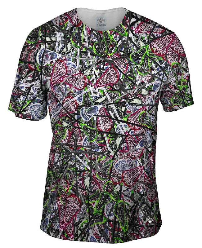 Men's printed Hawaiian t - shirts for tropical vacationsLacrosse Pride